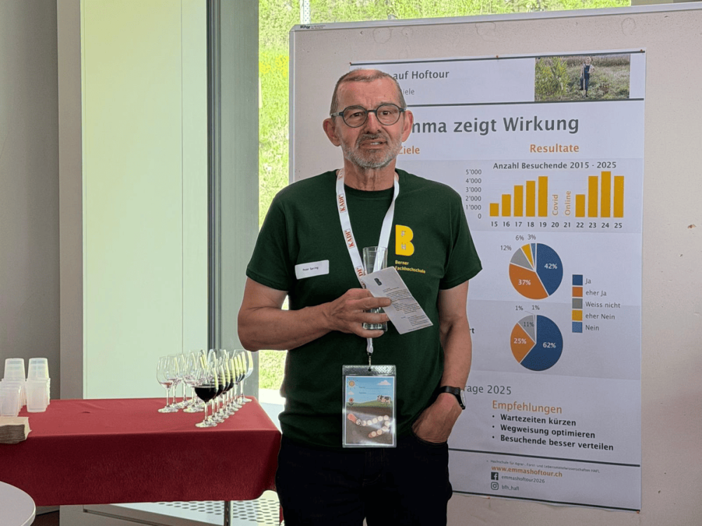 Prof. Dr. Peter Spring, Direktor HAFL Agronomie, bedankt sich bei den Sponsoren. (Foto: kim)